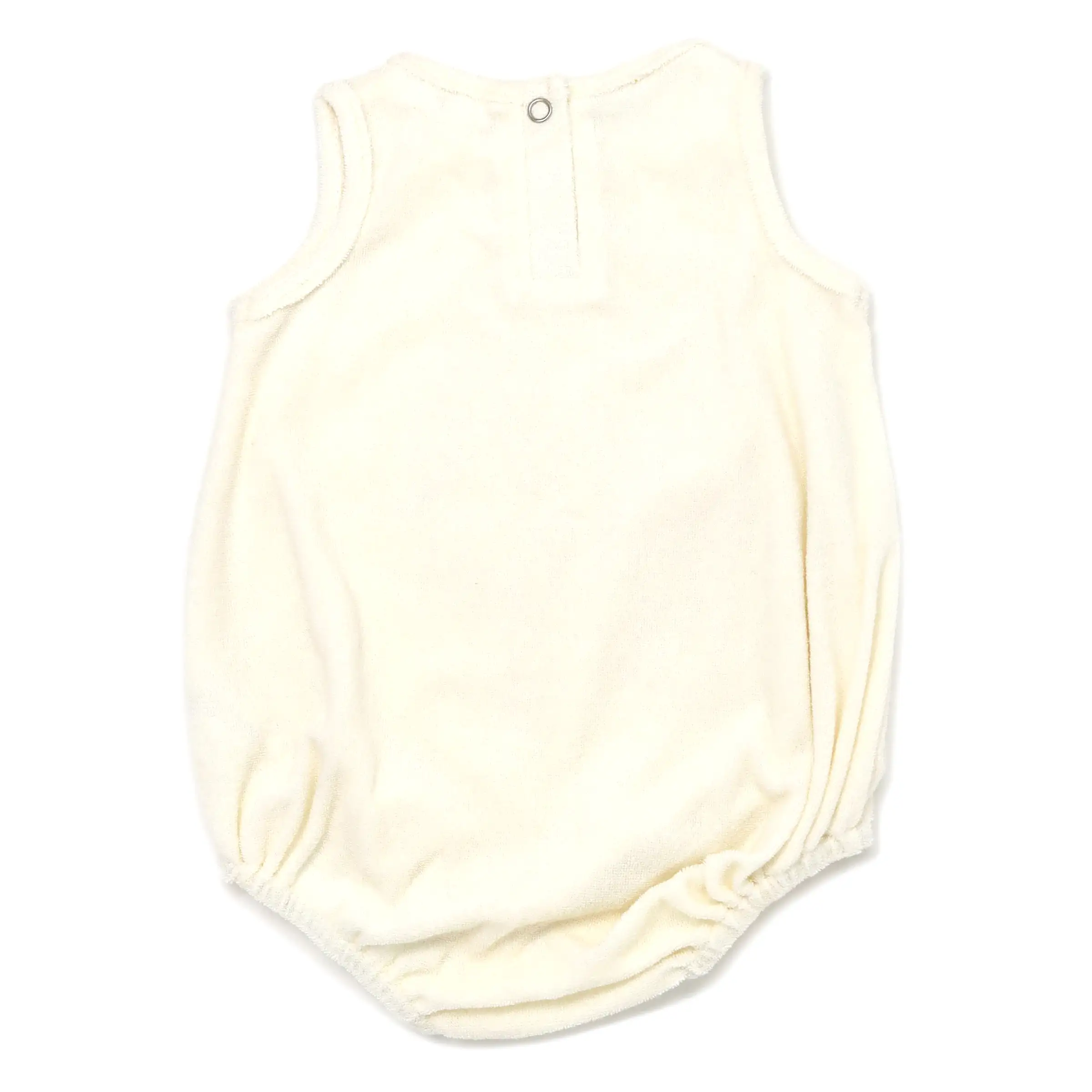 oh baby! Cotton Terry Bubble - Stacked BABY Pink Applique - Cream