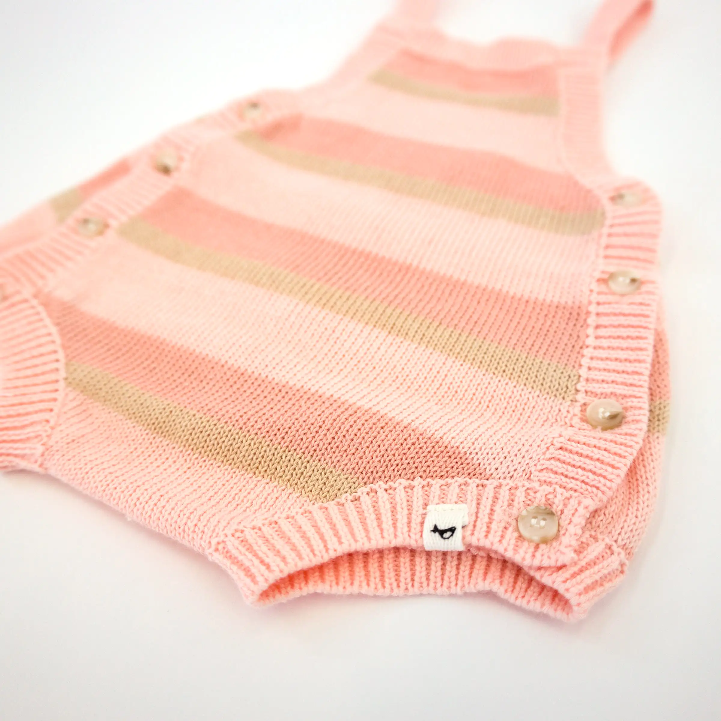 oh baby! Country Club Knitted Bubble - Apricot Stripe