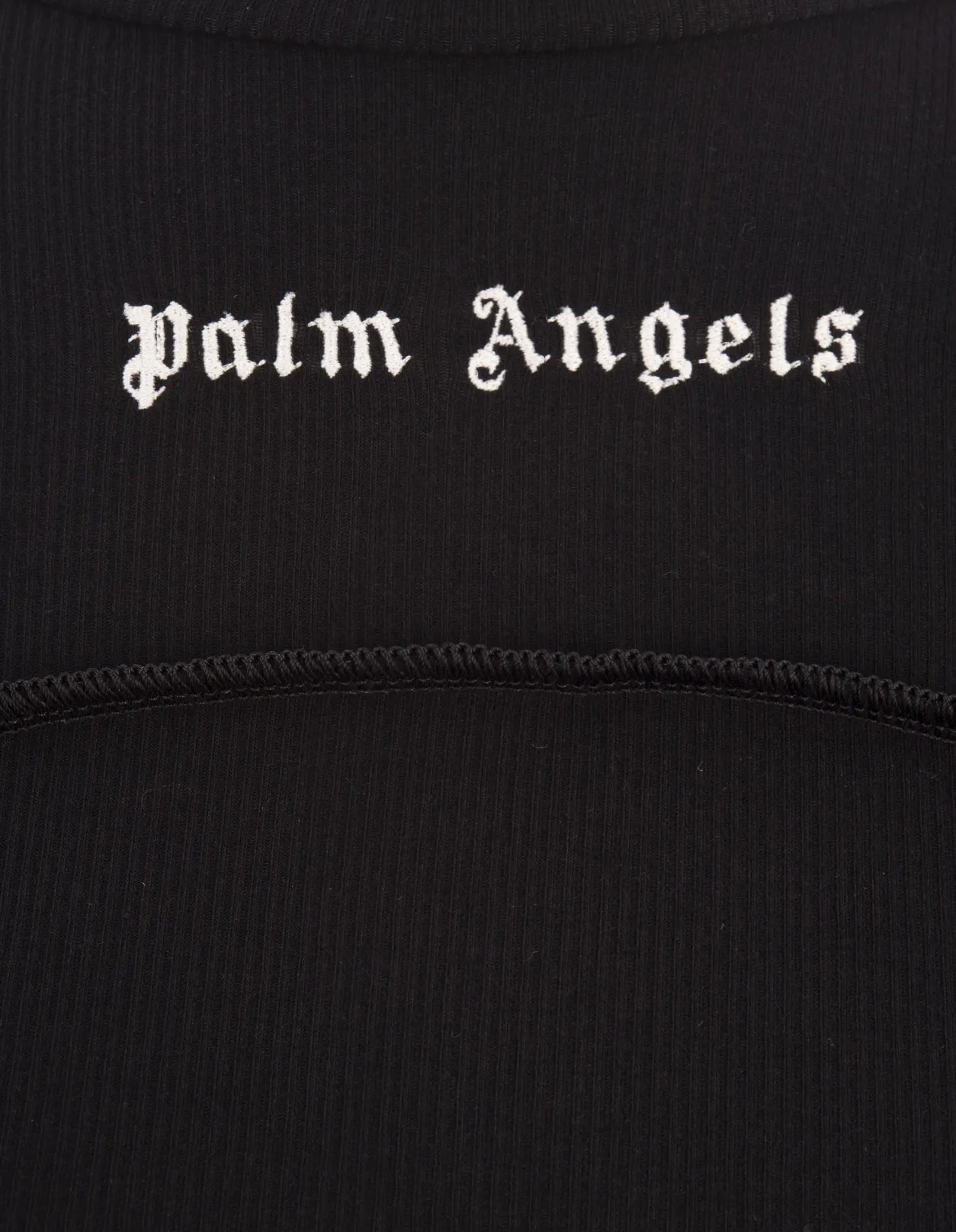 PALM ANGELS Black Mini Dress With Logo