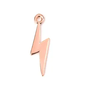 Pendants, Lightning Bolt, Rose Gold Plated, Alloy, 30mm