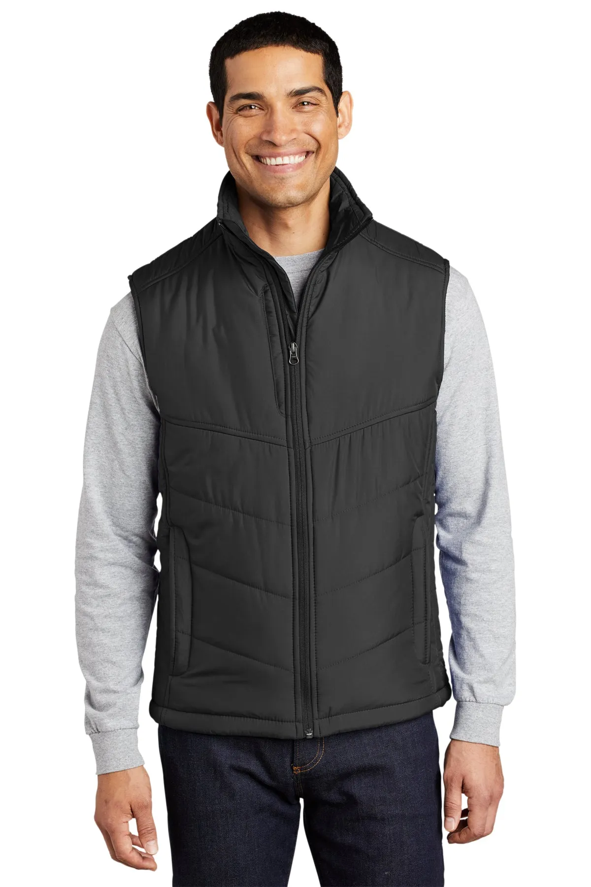 Port Authority Puffy Customized Vests, Black/Black