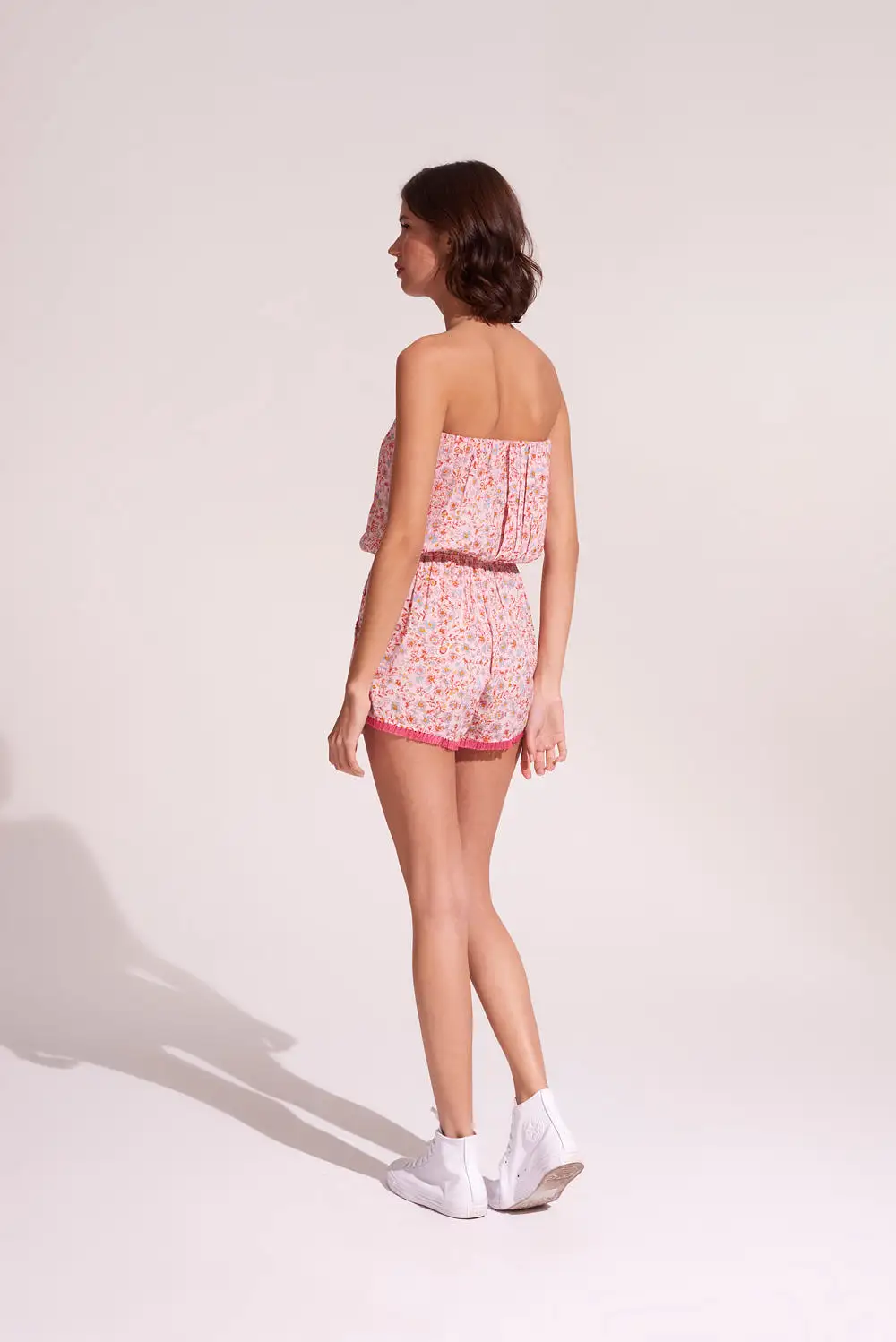 Poupette St Barth - Short Jumpsuit Ambra - Pink Magnolia