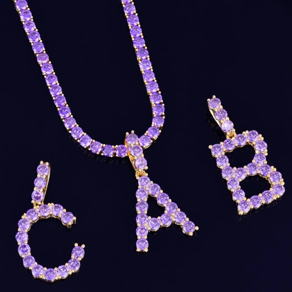 Purple Icy Tennis Chain