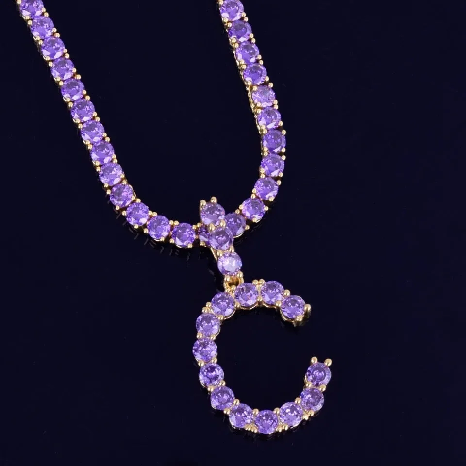 Purple Icy Tennis Chain