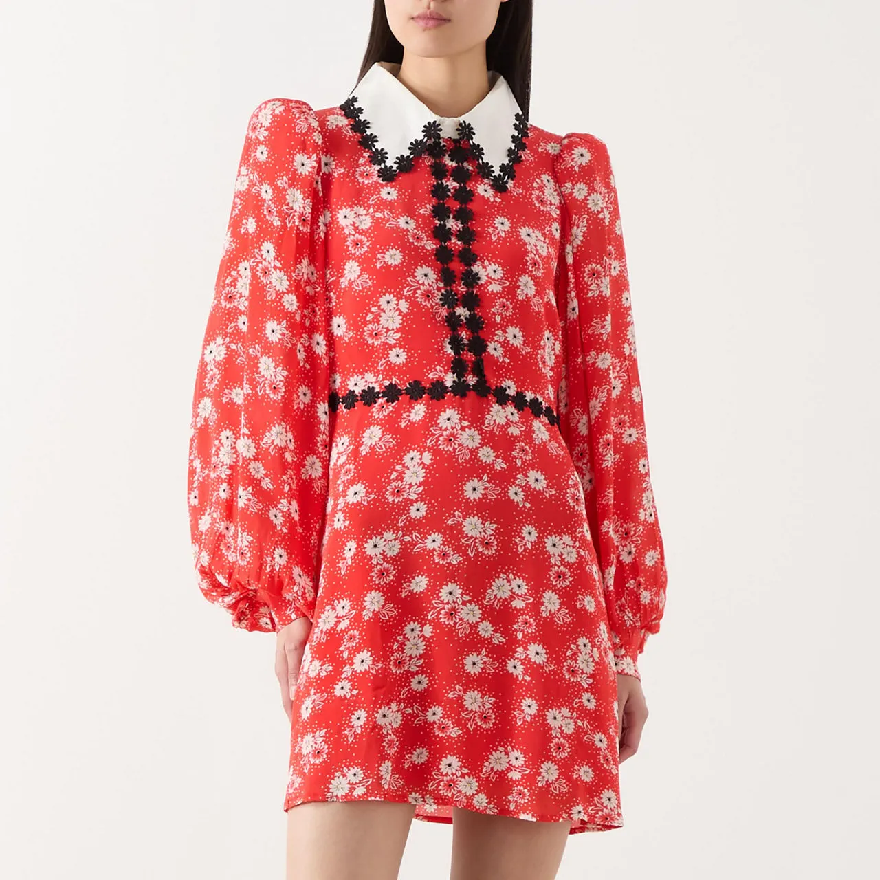 QUEENS OF ARCHIVE Mary Mini Dress - Daisy Printed