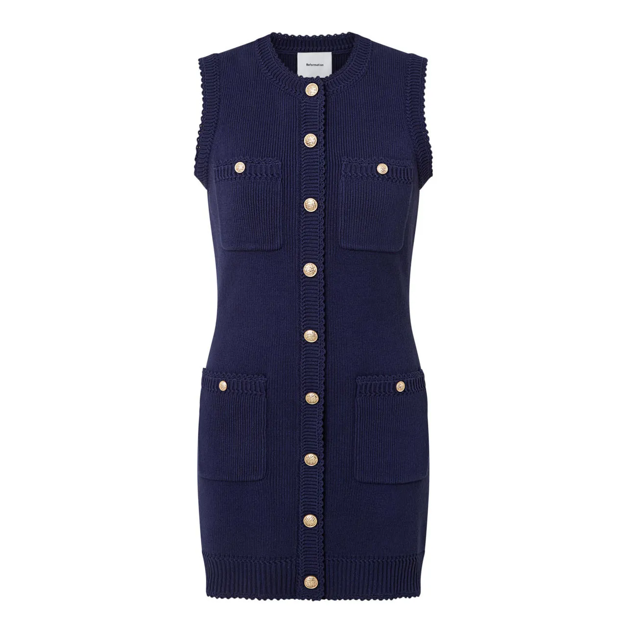 REFORMATION Catalina Mini Dress - Navy