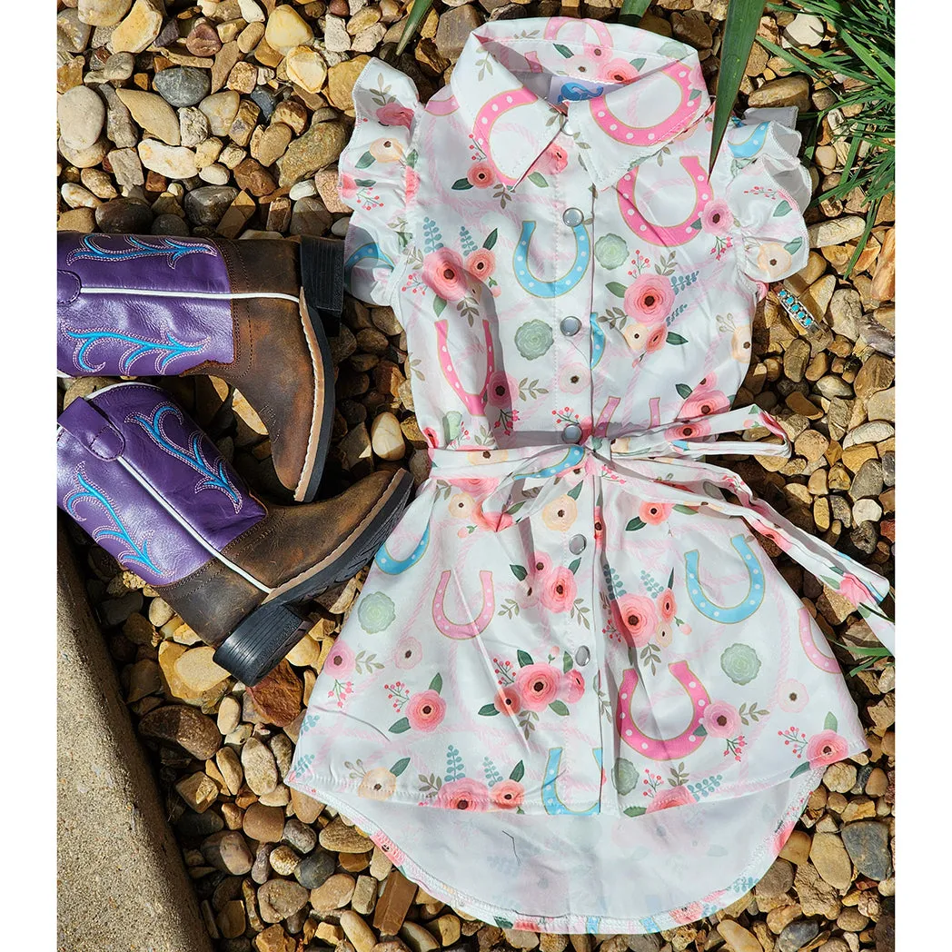 Shea Baby Infant/Toddler Floral Horseshoe Dress