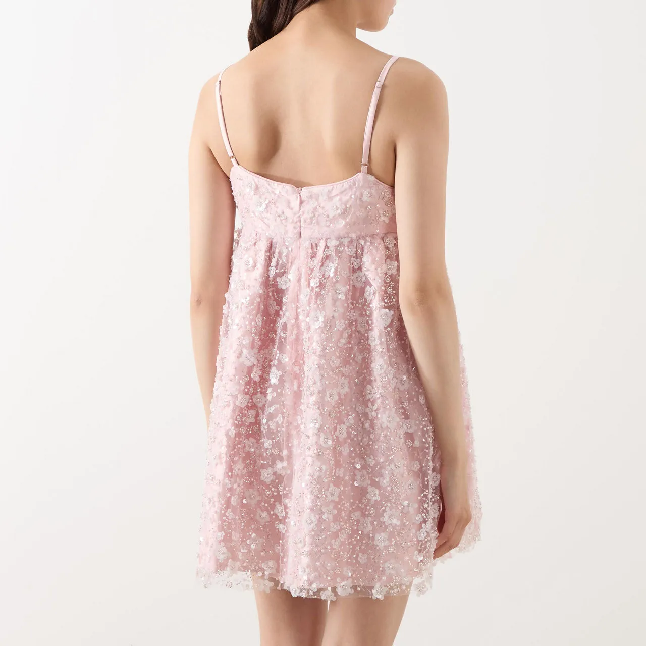 SISTER JANE Prairie Beaded Mini Dress - Pink