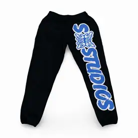 Stainbandz Puff Print Sweatpants 'SB Studios' Black / Blue