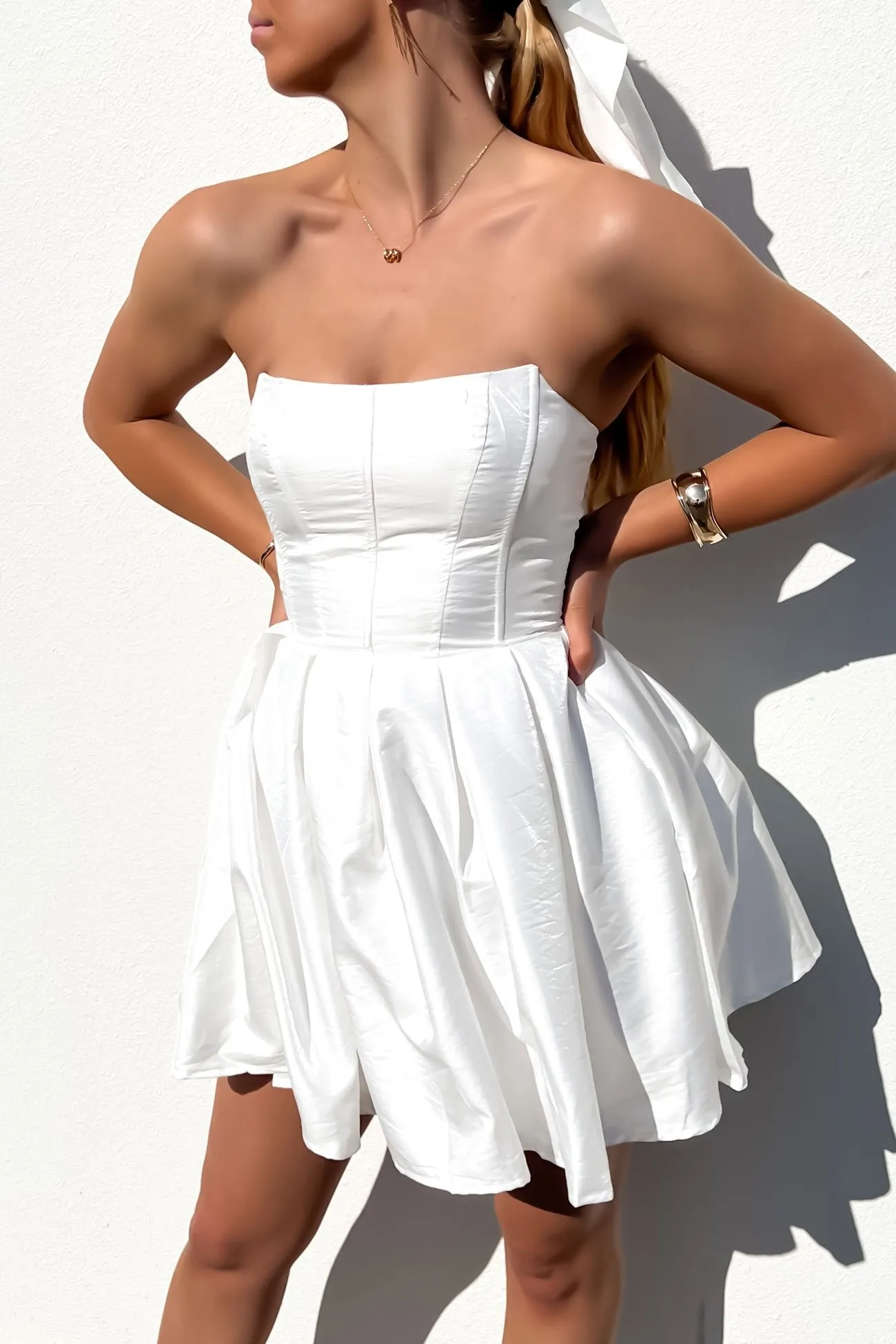 Stephy Mini Dress White