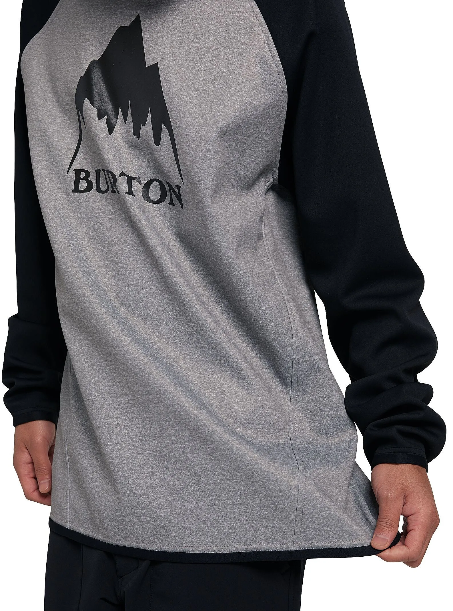 sweatshirt Burton Crown Weatherproof Crew - Gray Heather/True Black - men´s