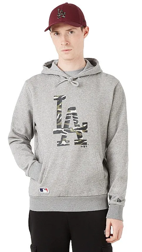 sweatshirt New Era Infill Team Logo Hoody MLB Los Angeles Dodgers - Light Grey Heather/Multi Camo - men´s