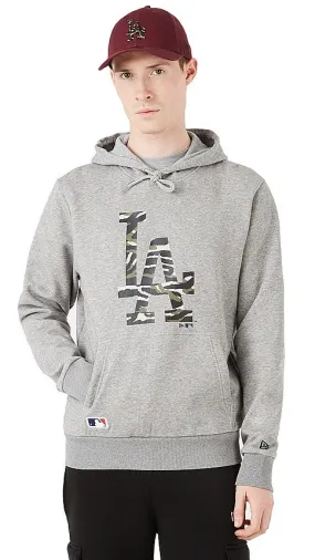 sweatshirt New Era Infill Team Logo Hoody MLB Los Angeles Dodgers - Light Grey Heather/Multi Camo - men´s