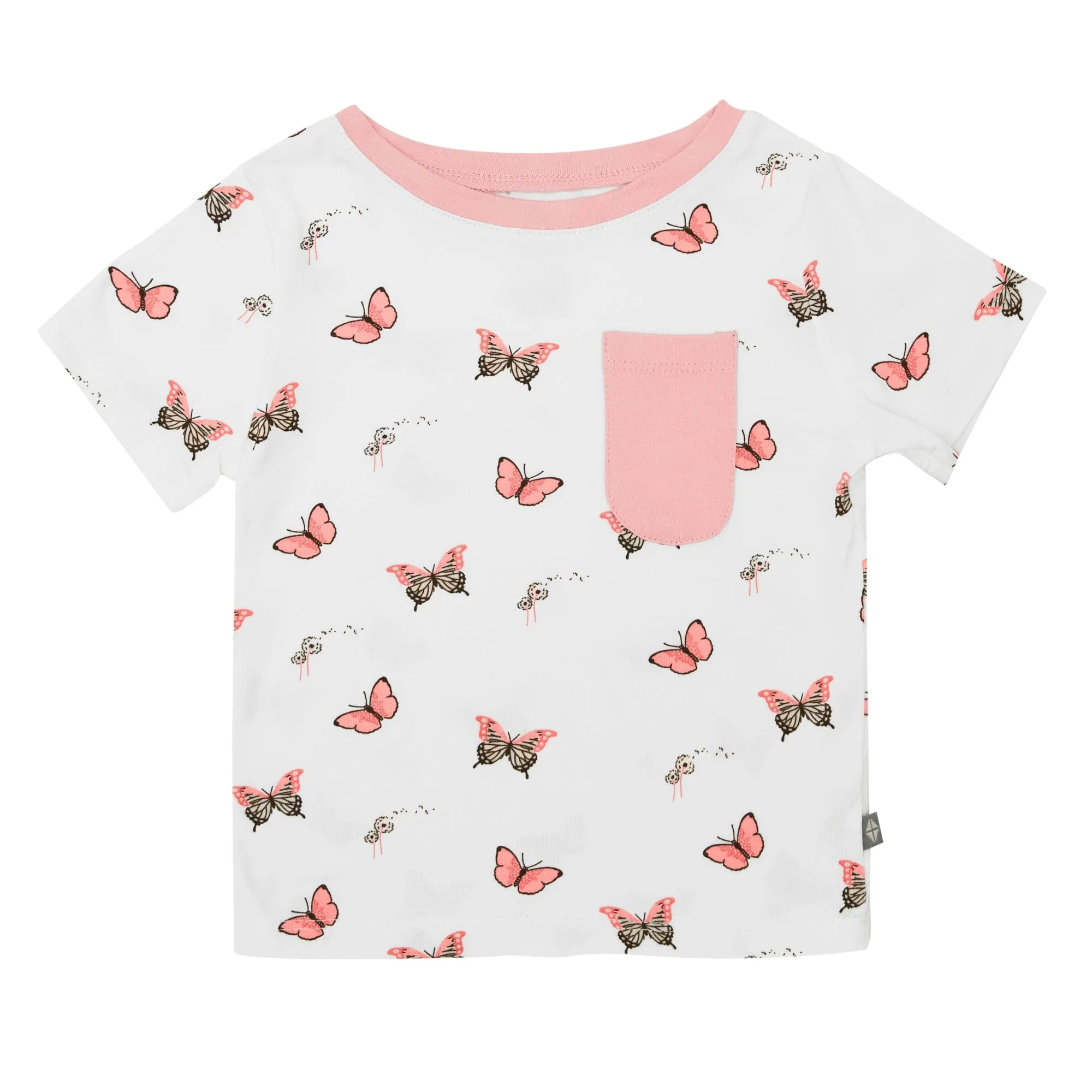 Toddler Crew Neck Tee in Butterfly