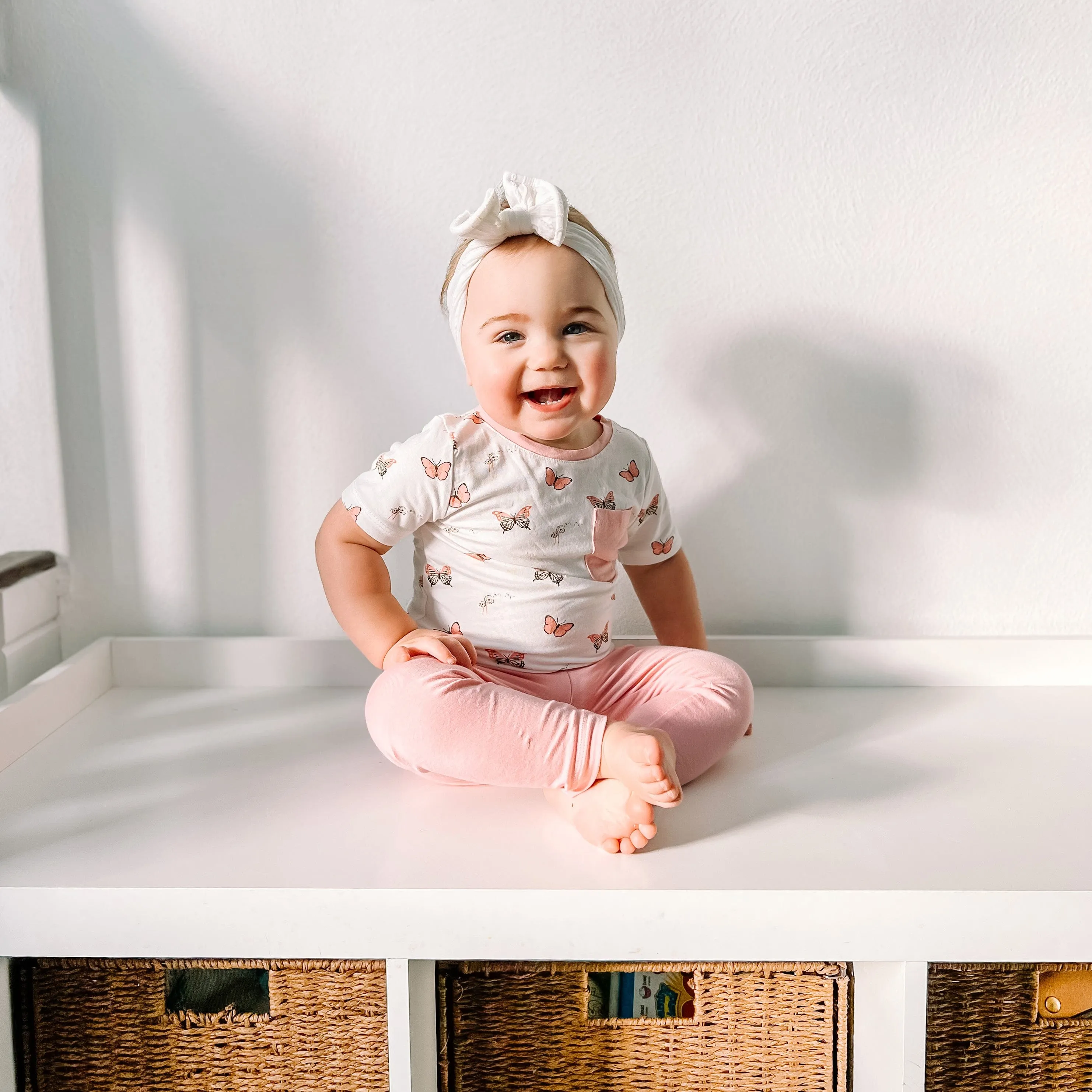 Toddler Crew Neck Tee in Butterfly