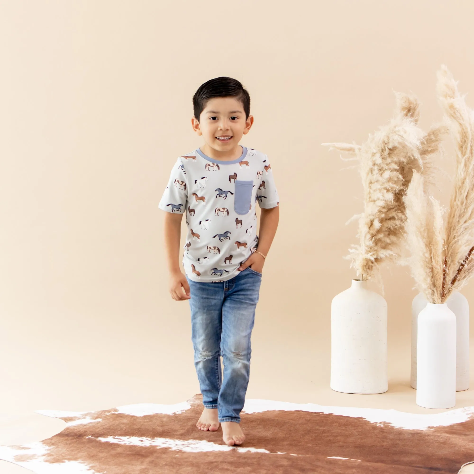 Toddler Crew Neck Tee in Horse