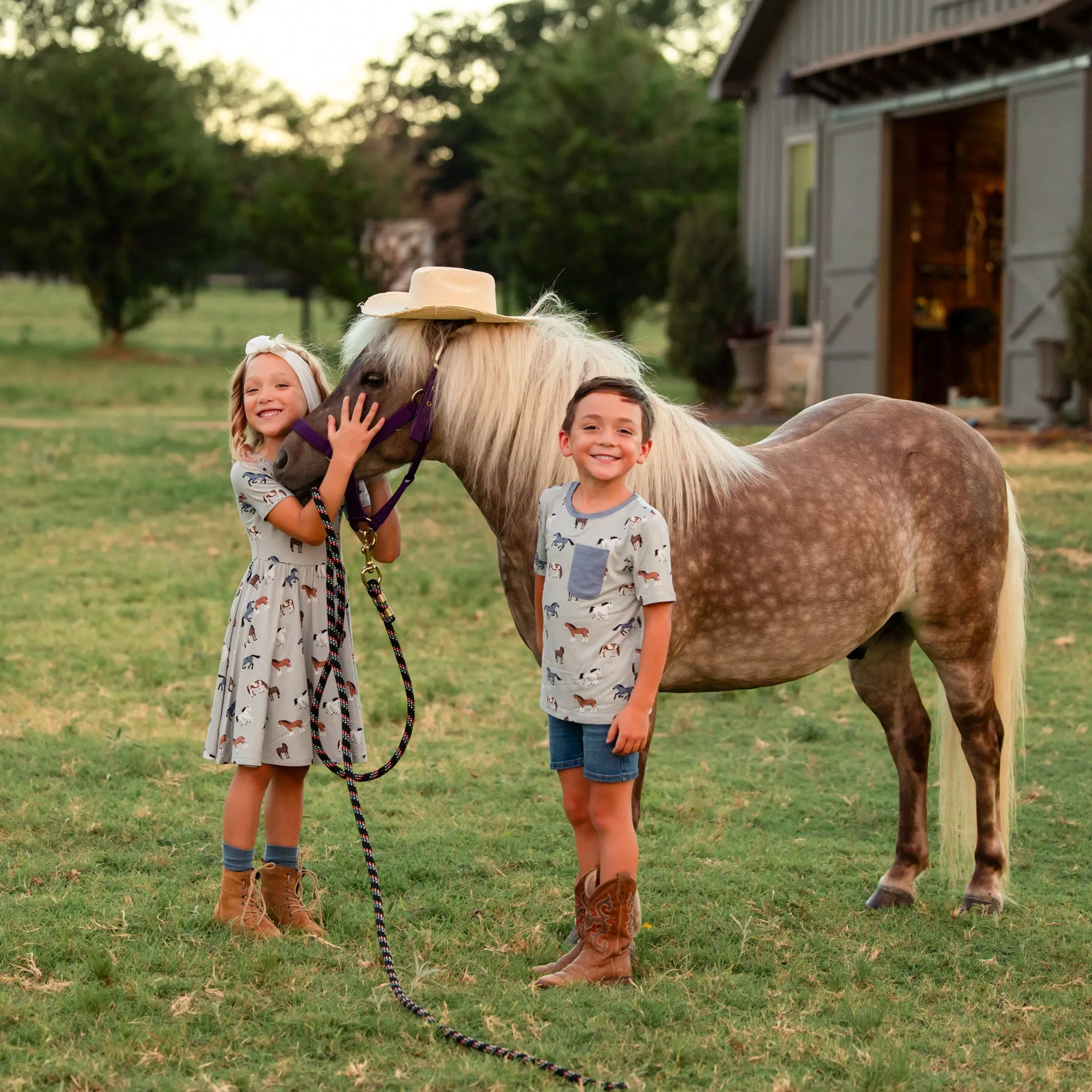 Toddler Crew Neck Tee in Horse