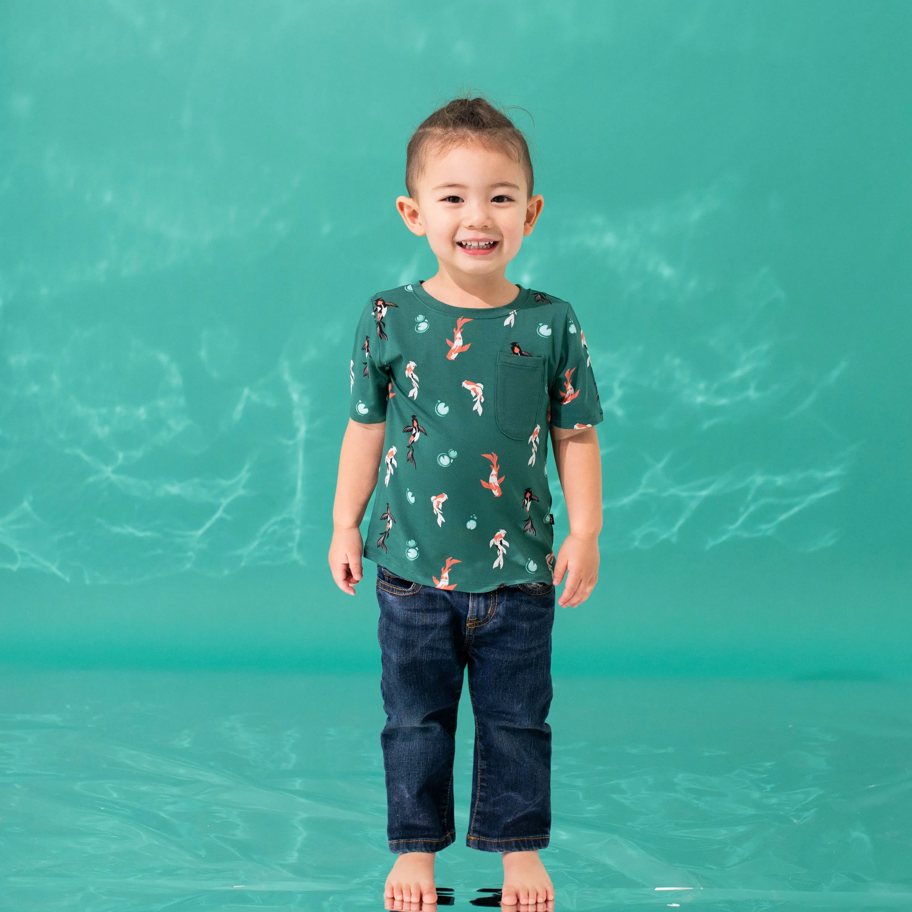 Toddler Crew Neck Tee in Koi