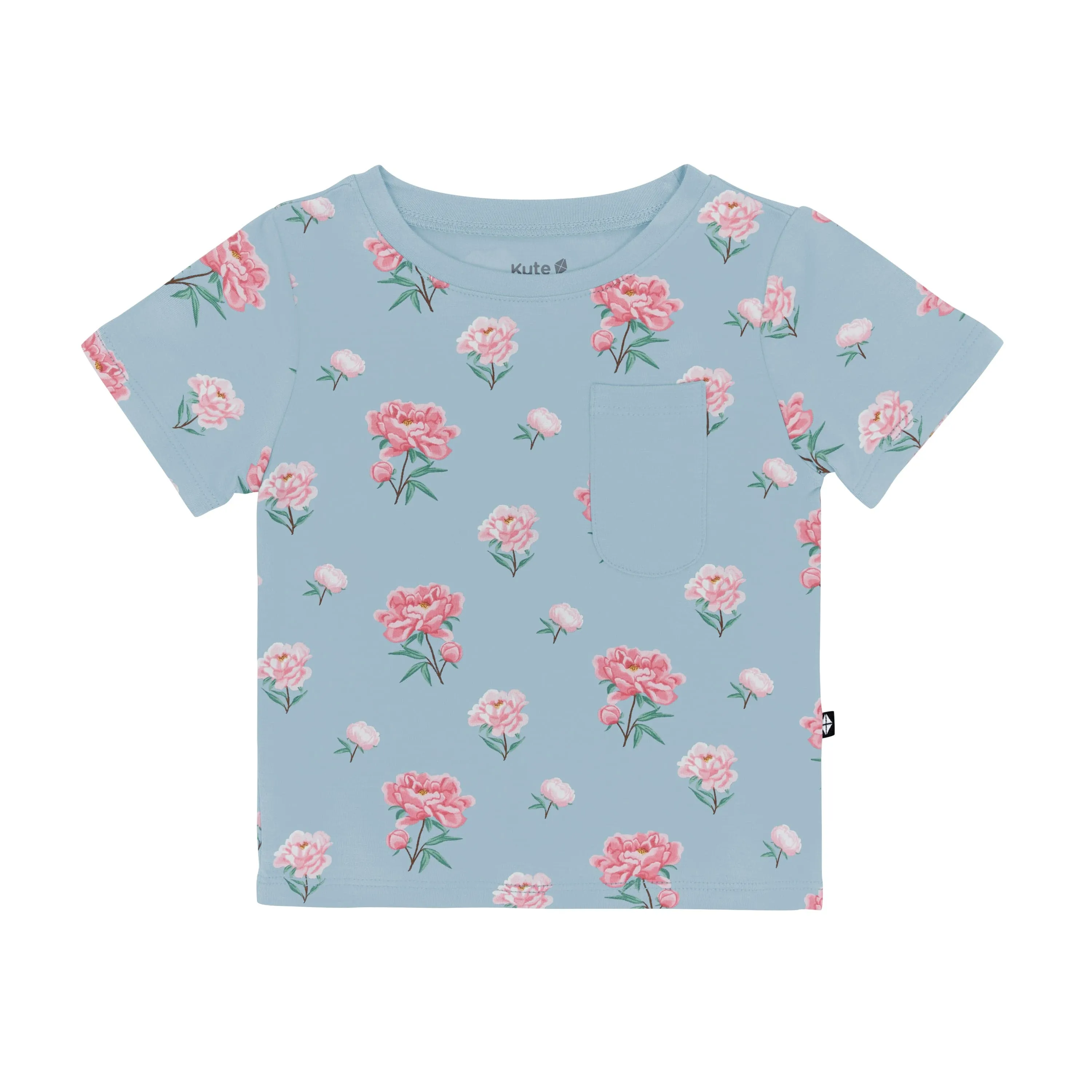 Toddler Crew Neck Tee in Peony