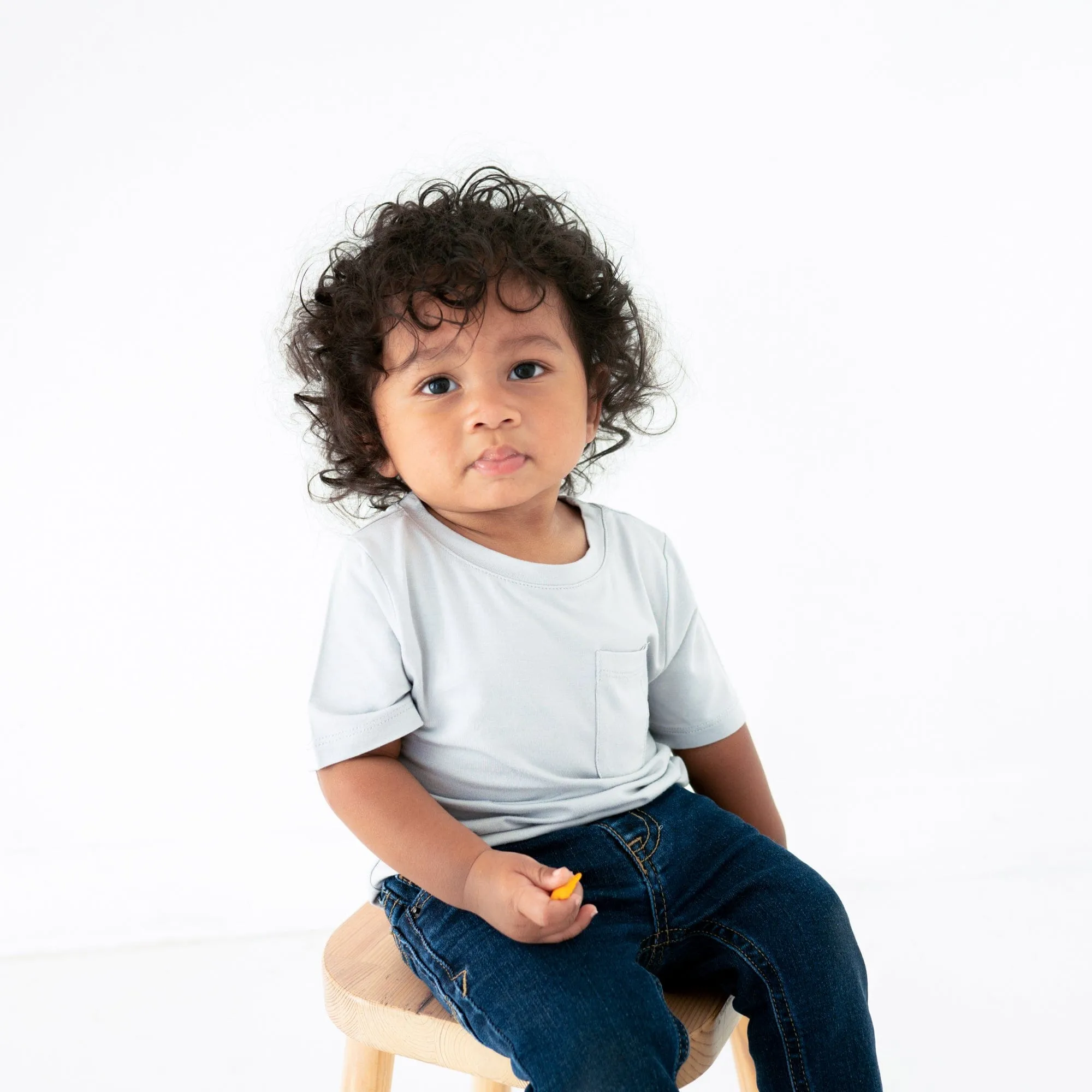 Toddler Crew Neck Tee in Storm