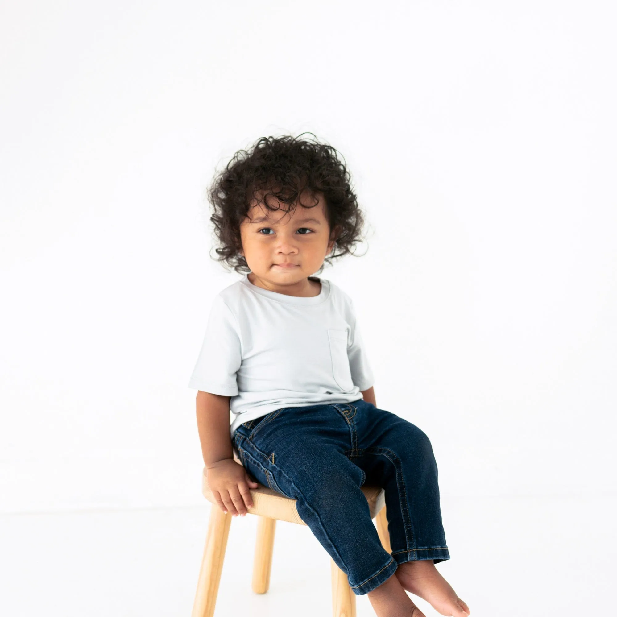 Toddler Crew Neck Tee in Storm