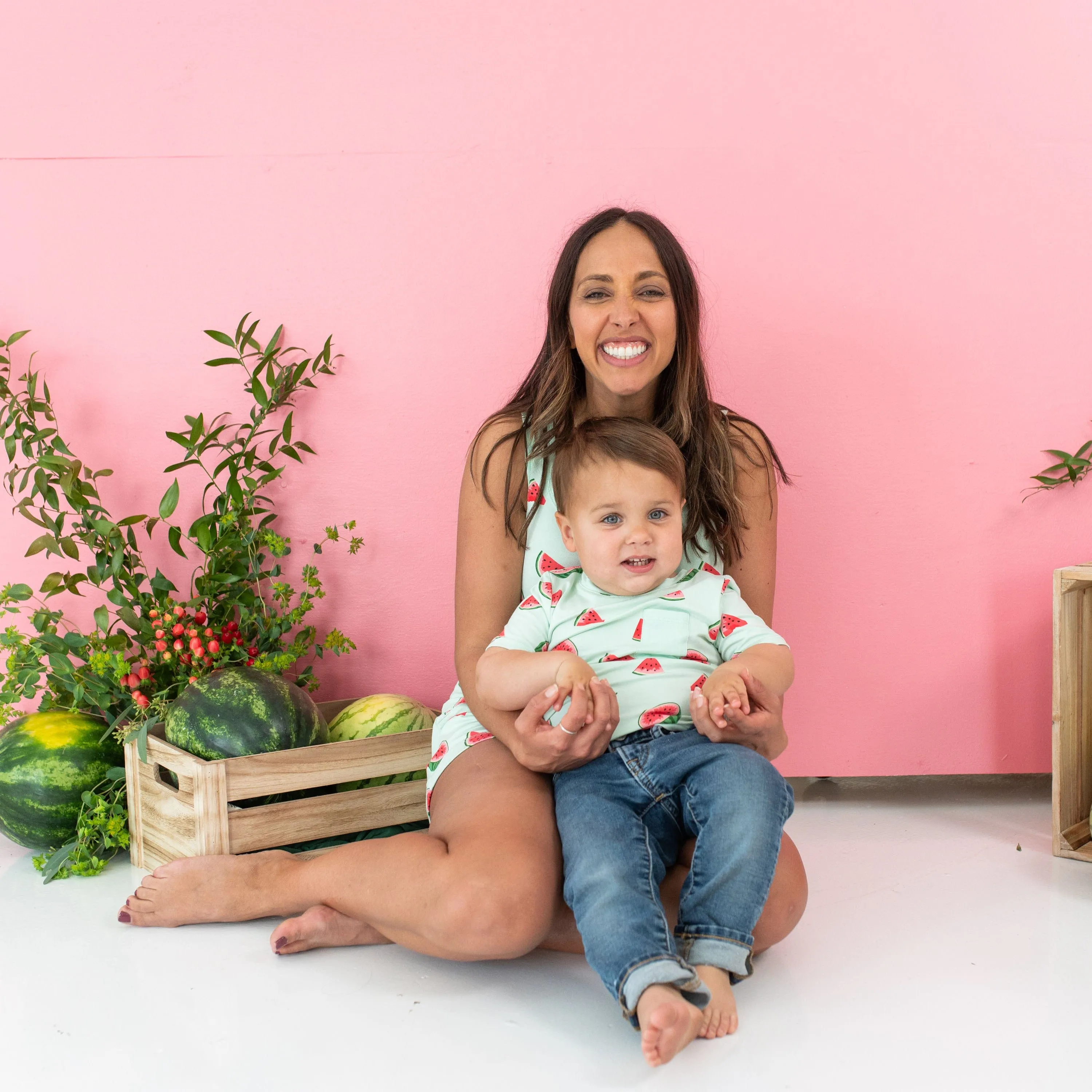 Toddler Crew Neck Tee in Watermelon