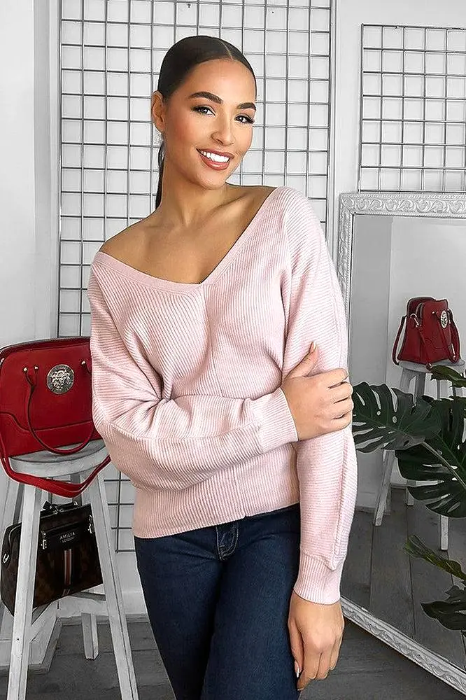 V-Neck V-Back Relaxed Fit Pullover