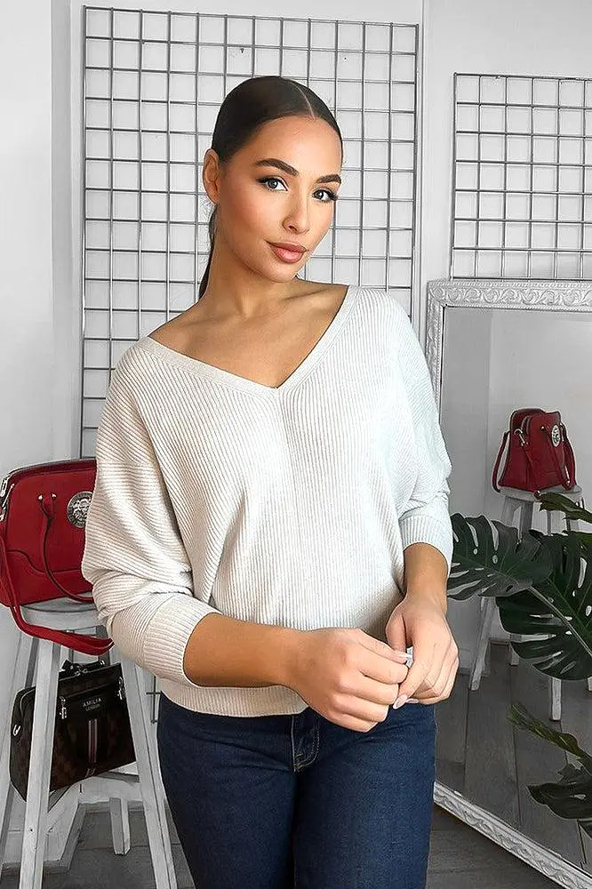 V-Neck V-Back Relaxed Fit Pullover