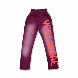 Vertabrae Washed Sweatpants Burgundy / Red SS24