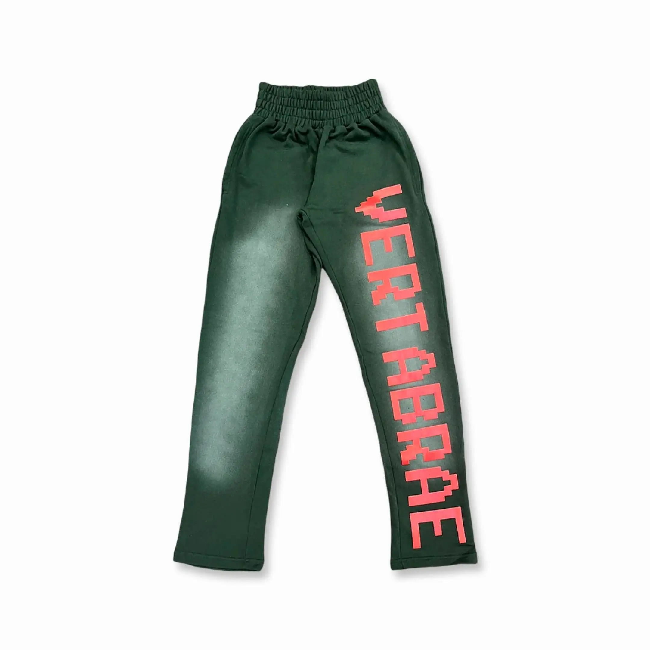 Vertabrae Washed Sweatpants Green / Red