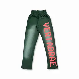 Vertabrae Washed Sweatpants Green / Red