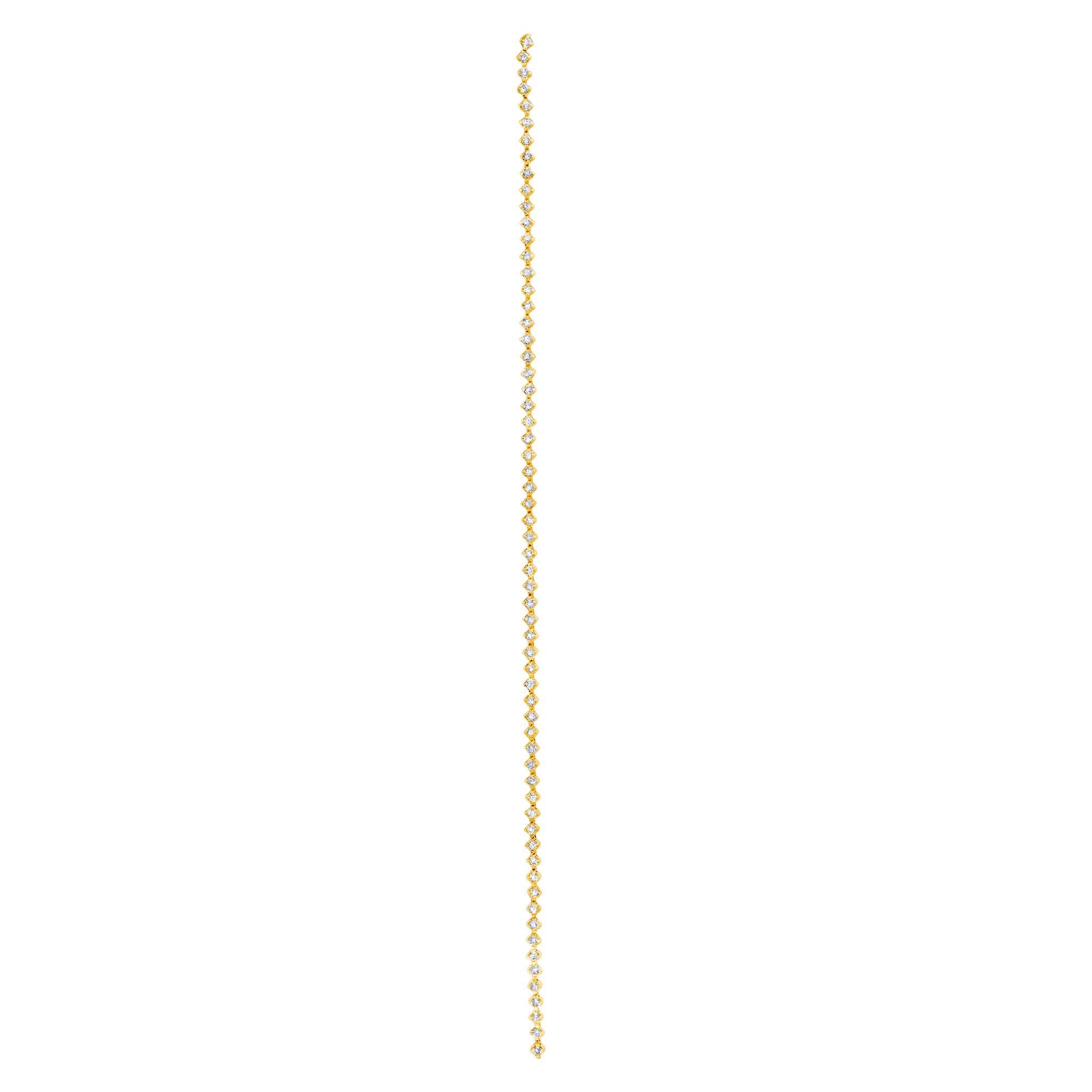 Very Long Diamond Tennis Earring