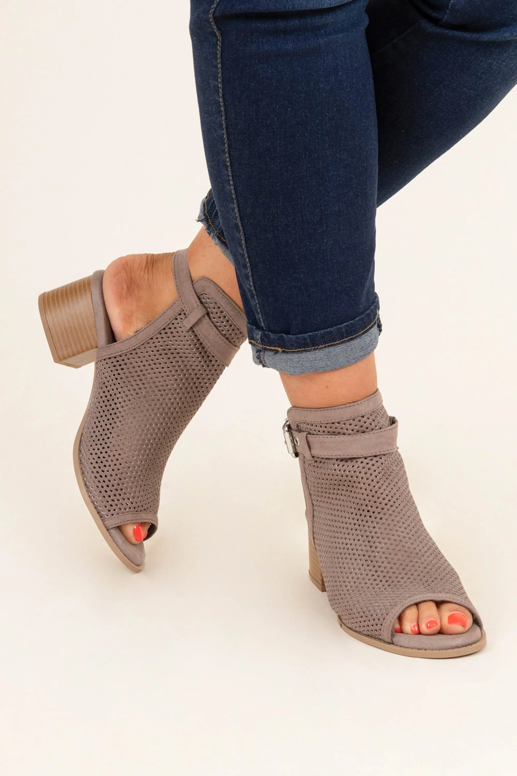 Walk The Talk Booties, Taupe