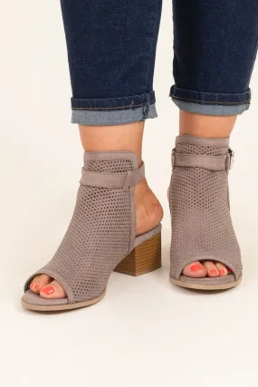 Walk The Talk Booties, Taupe