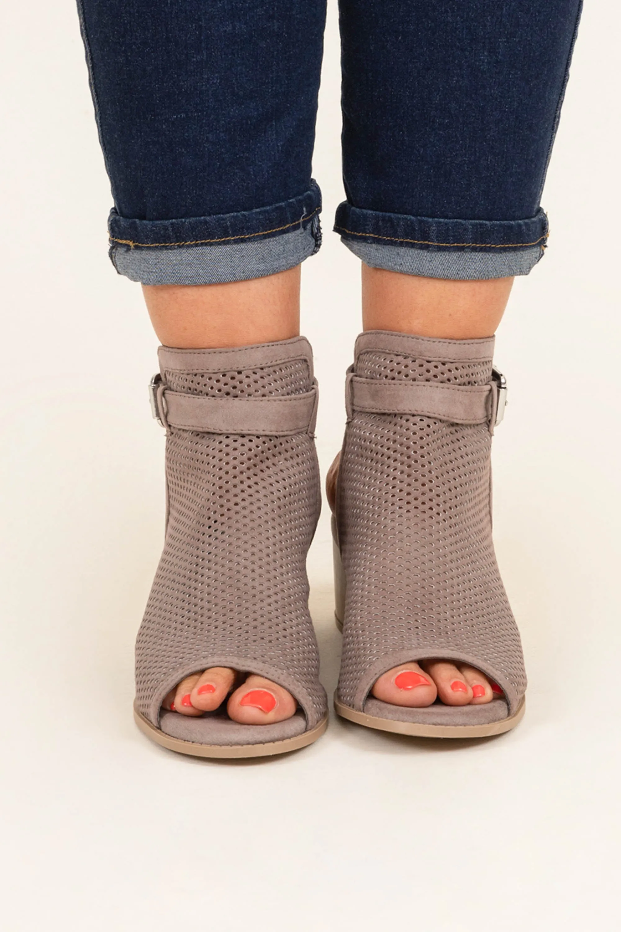 Walk The Talk Booties, Taupe