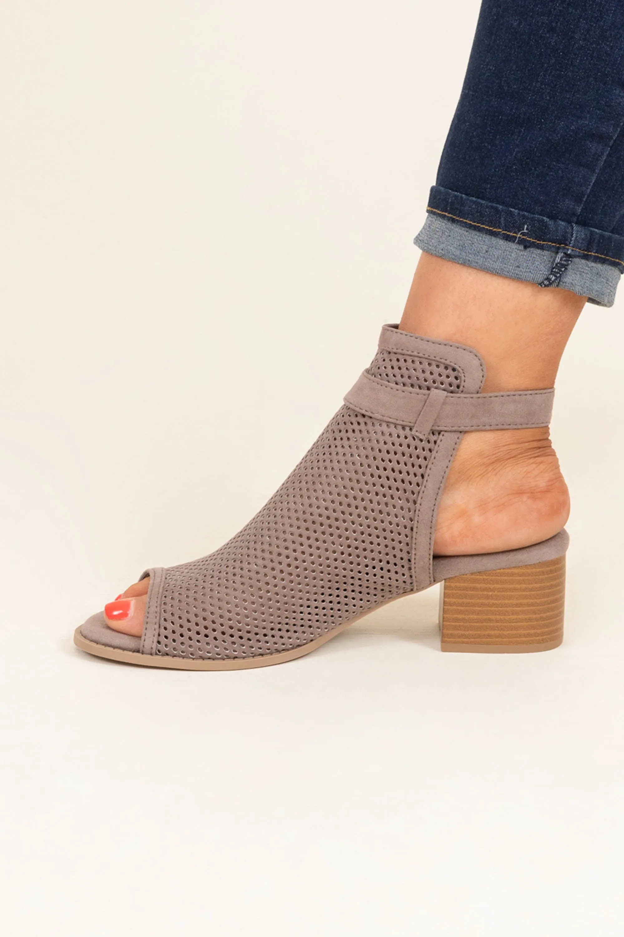 Walk The Talk Booties, Taupe