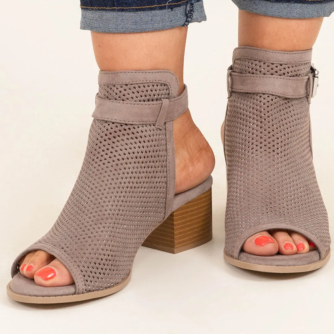 Walk The Talk Booties, Taupe